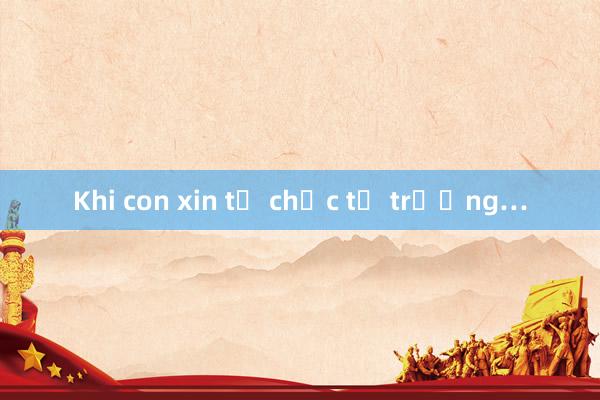 Khi con xin từ chức tổ trưởng…