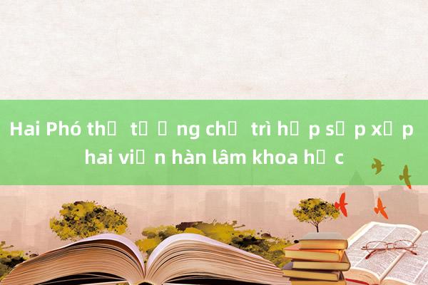 Hai Phó thủ tướng chủ trì họp sắp xếp hai viện hàn lâm khoa học