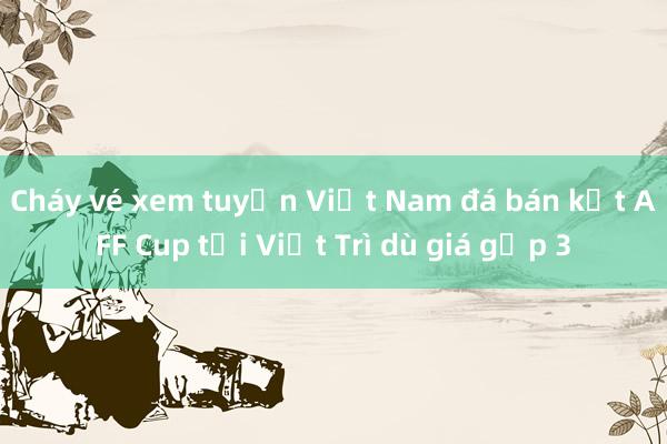 Cháy vé xem tuyển Việt Nam đá bán kết AFF Cup tại Việt Trì dù giá gấp 3